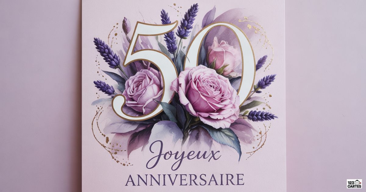 Carte Joyeux Anniversaire 50 Ans Femme Chic Et Anim e Carte Joyeux Anniversaire 50 Ans Femme Chic Et Anim e